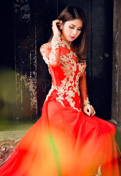 mẫu áo dài cưới đẹp nhất