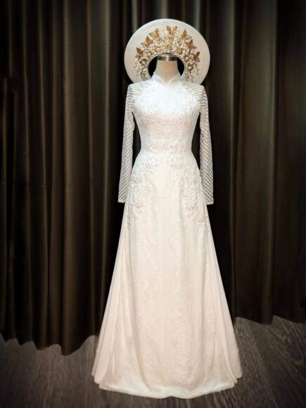 mẫu áo dài cưới lộng lẫy