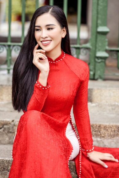 mẫu áo dài cưới nhẹ nhàng