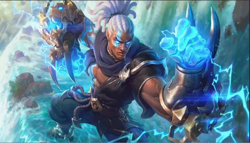 ảnh Raz đẹp màu xanh dương skill đẳng cấp