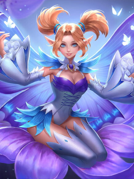 ảnh Butterfly tóc ngắn màu xanh lạ mắt