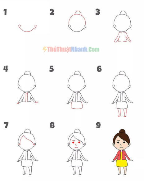Cách vẽ con người theo 9 bước