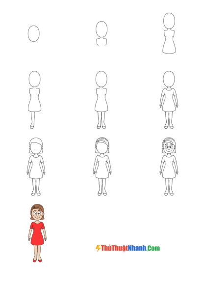 Cách vẽ con người theo từng bước