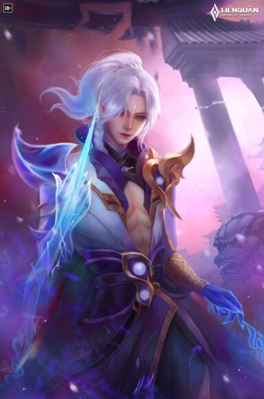 hình Nakroth tóc trắng thư sinh nho nhã