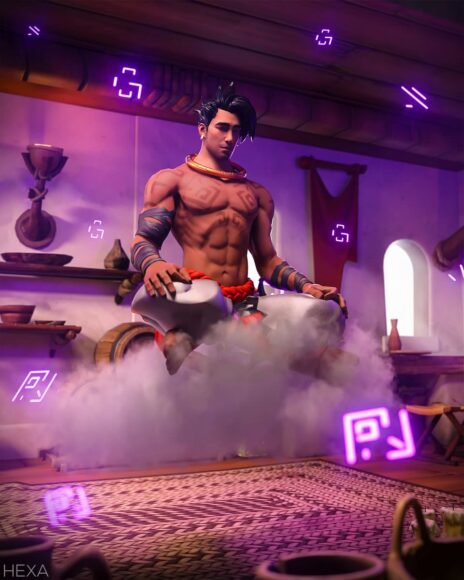 hình ảnh Raz đẹp 3D cực nét đang luyện võ