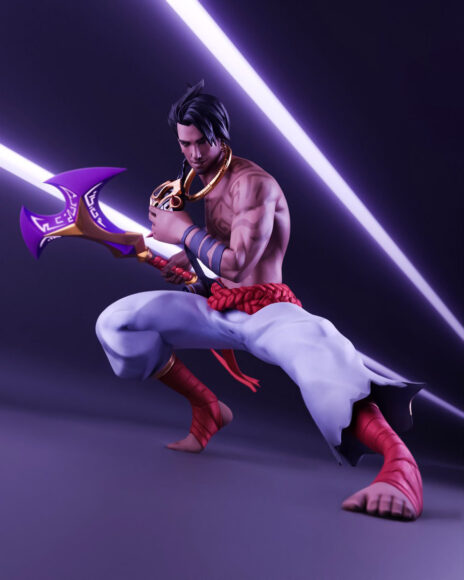 hình ảnh Raz đẹp cùng vũ khí chất ngầu