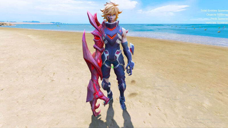 hình errol 3D đứng trên cát