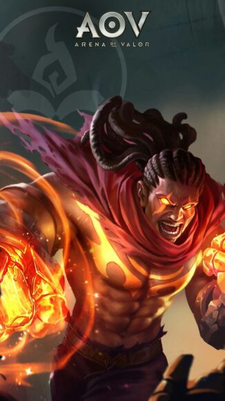 hình nền Raz với quả cầu lửa đỏ chói