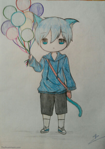 Hình vẽ anime nam cute