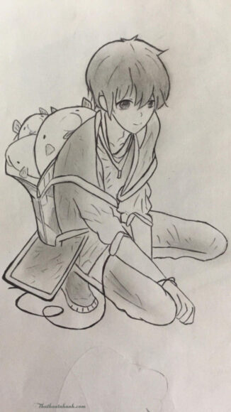Hình vẽ con người anime nam