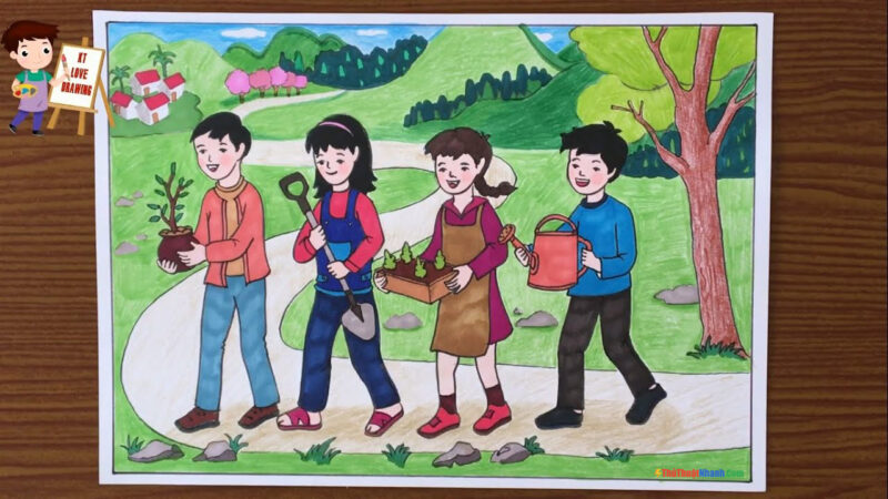 Vẽ tranh tự chọn lớp 8 đẹp nhất