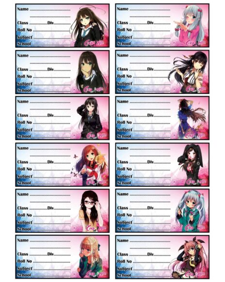 ảnh mẫu nhãn vở anime girl cool ngầu