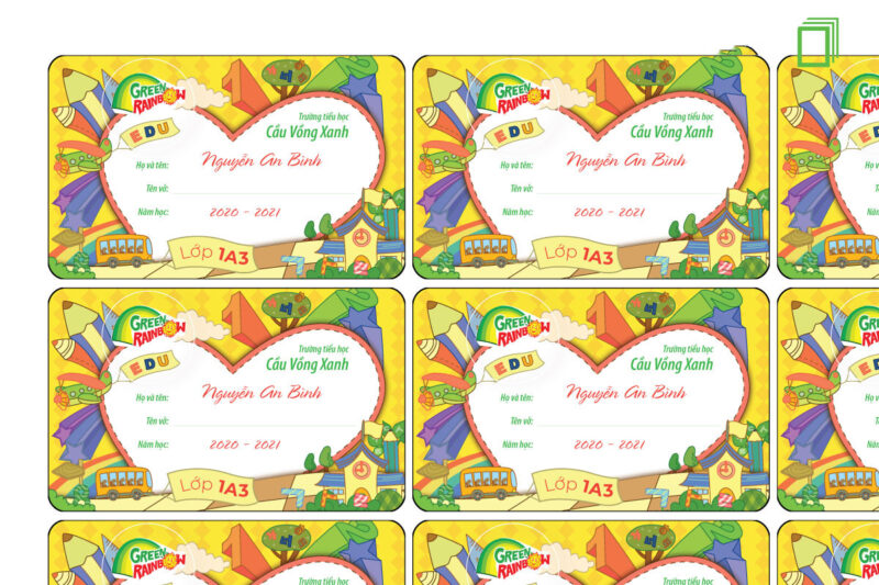 ảnh mẫu nhãn vở cho học sinh lớp 1