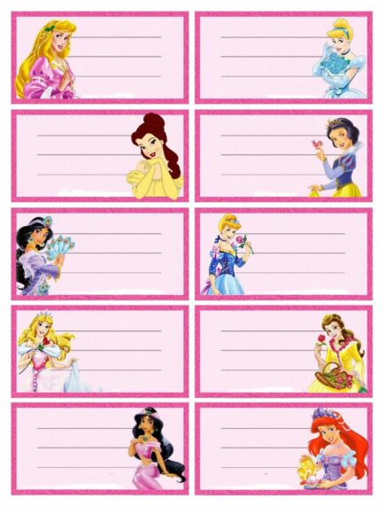 ảnh mẫu nhãn vở công chúa disney đẹp