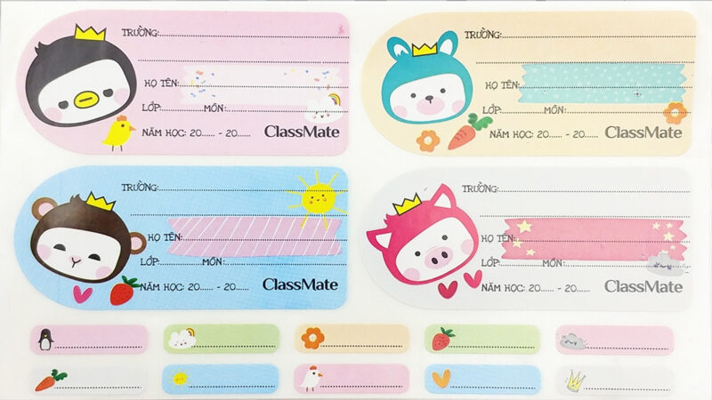 ảnh mẫu nhãn vở đẹp độc cute