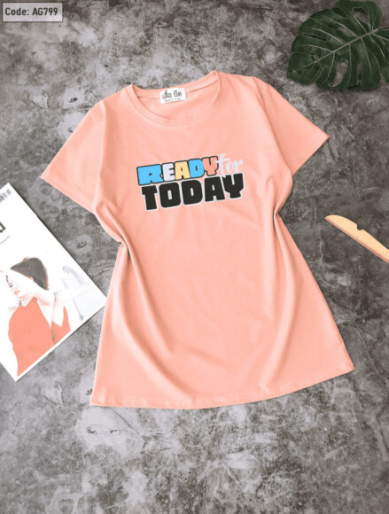 áo thun in hình, chữ ready for today