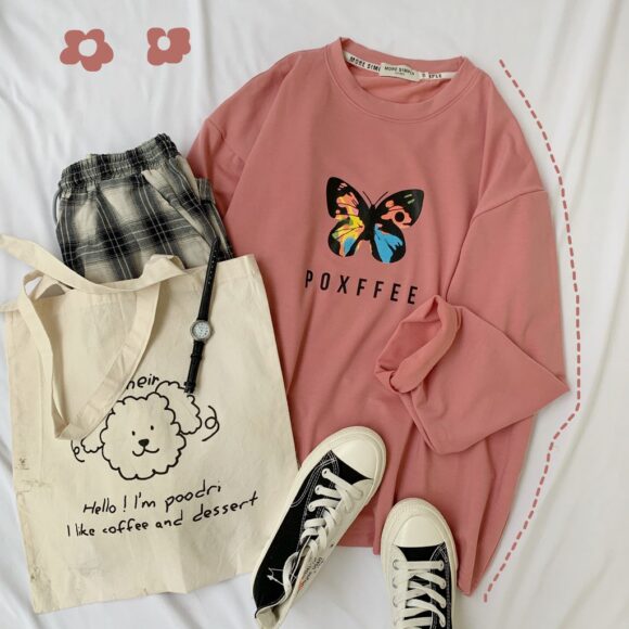 áo thun in hình con bướm