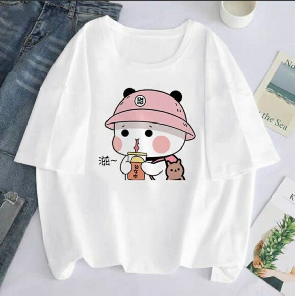 áo thun in hình gấu dễ thương
