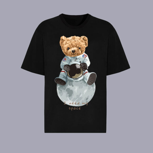 áo thun in hình gấu ôm mặt trăng