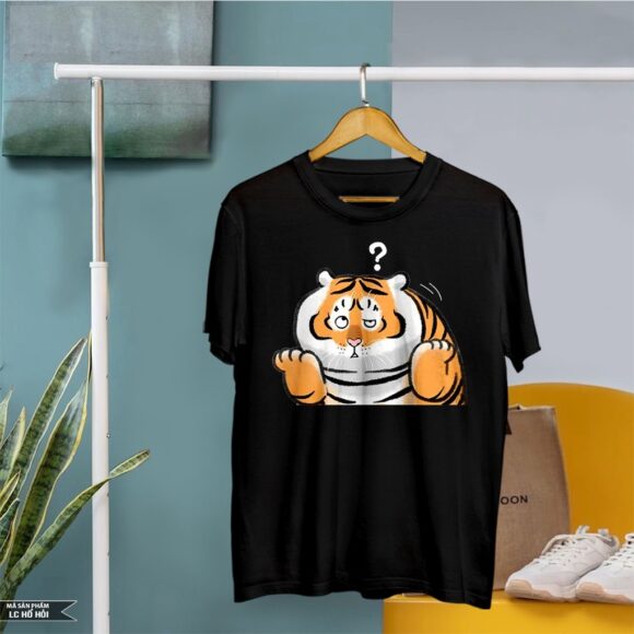 áo thun in hình hổ con dễ thương