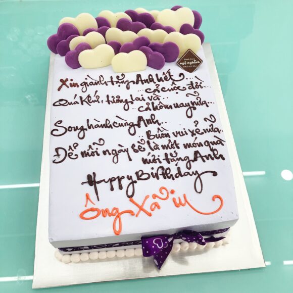 bánh sinh nhật chồng có chữ trên bánh