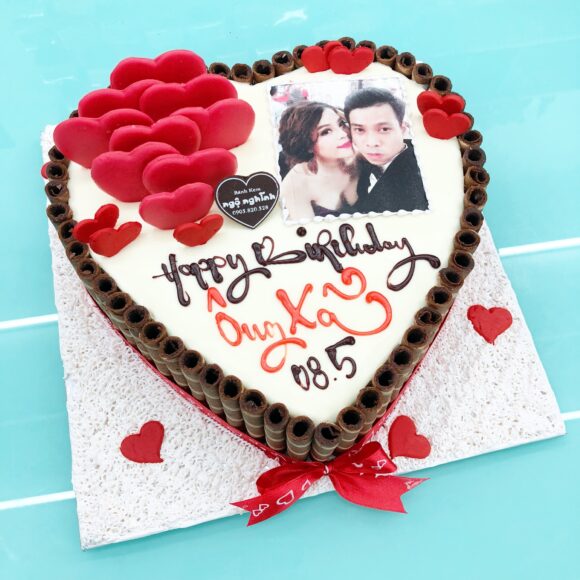 bánh sinh nhật chồng in ảnh kỷ niệm đẹp