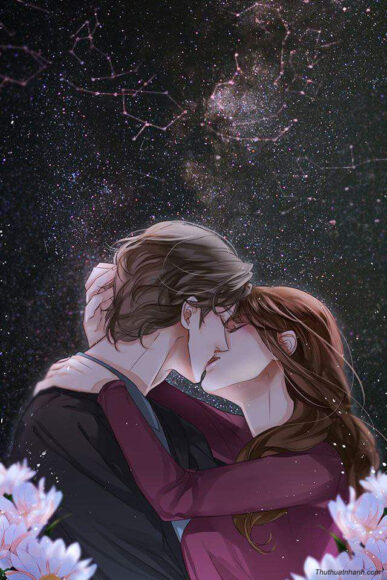 Hình ảnh anime hôn nhau say đắm, ngọt ngào