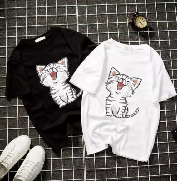 hình in áo thun đẹp mèo con cute