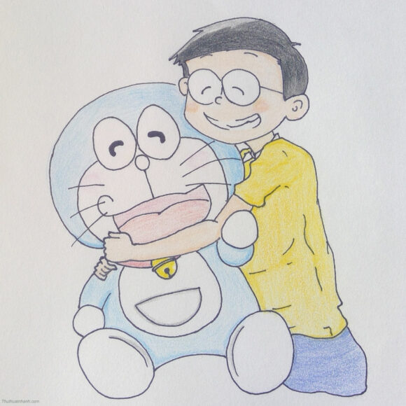 Hình vẽ Doraemon đơn giản