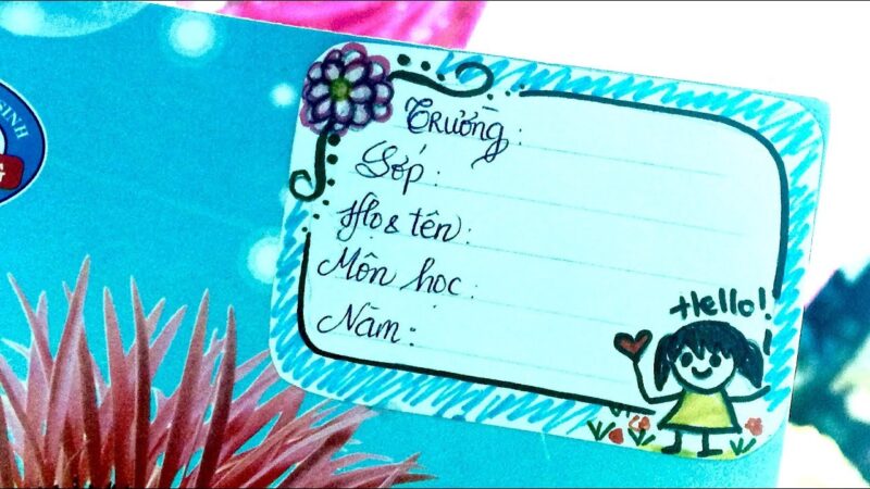 Mẫu nhãn vở tự làm