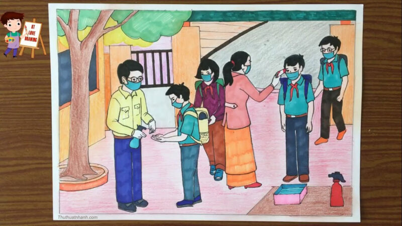 Vẽ tranh cuộc sống, sinh hoạt, vui chơi đẹp