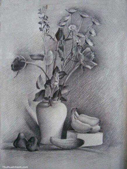 ﻿Vẽ tranh tĩnh vật bằng bút chì