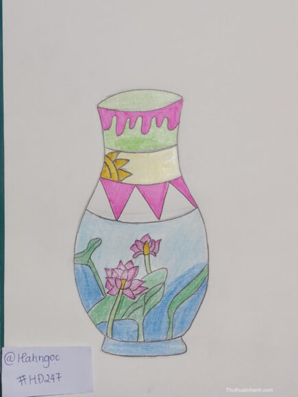 ﻿Vẽ tranh tĩnh vật lọ hoa