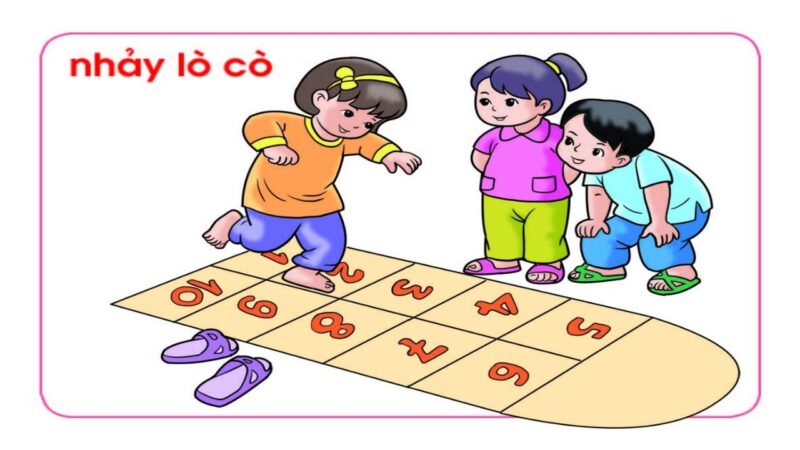 ảnh trò chơi dân gian Việt Nam nhảy lò cò