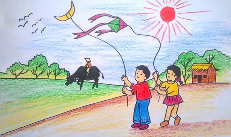 ảnh trò chơi dân gian Việt Nam thả diều