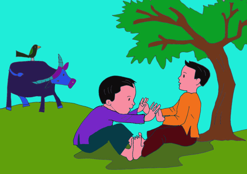 hình ảnh trò chơi dân gian Việt Nam dung dăng dung dẻ