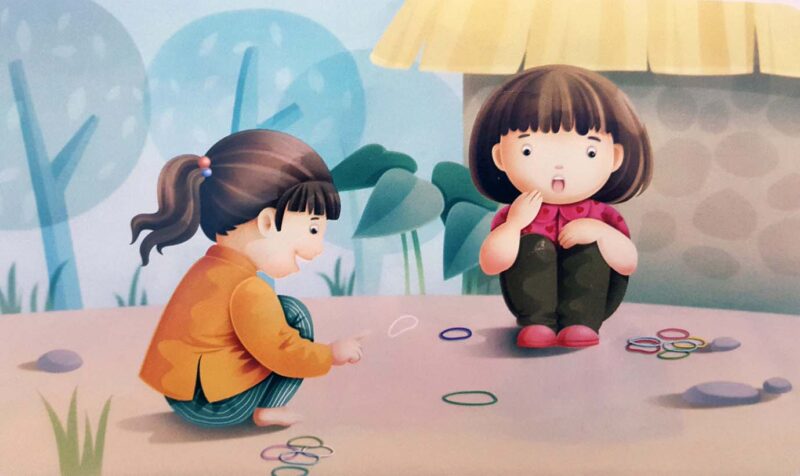 hình ảnh trò chơi dân gian Việt Nam thảy dây chun