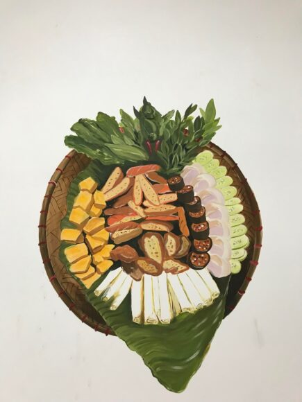 hình bún đậu mắm tôm hình vẽ minh họa