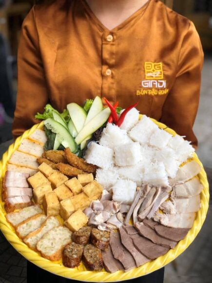 hình bún đậu mắm tôm ở Quãng Ngãi