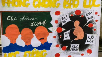 tranh vẽ bạo lực học đường