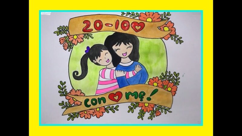 Vẽ tranh 20-10 đơn giản, dễ vẽ cho bé tặng mẹ
