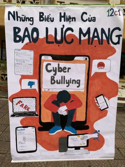 vẽ tranh đề tài bạo lực học đường qua công nghệ mạng