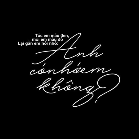 ảnh avatar đen chữ nhớ nhung