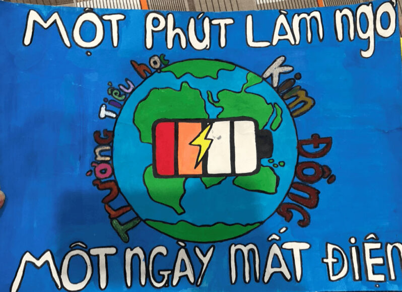 vẽ tranh tiết kiệm điện một phút làm ngơ một ngày mất điện