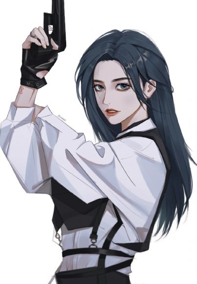 Ảnh Avatar ngầu nữ cầm súng cực đẹp