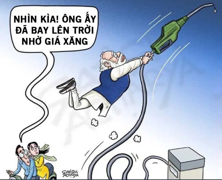 Ảnh đổ xăng giá xăng tăng cao vút