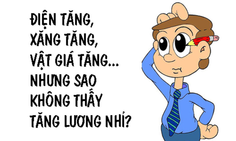 Ảnh đổ xăng lương không tăng