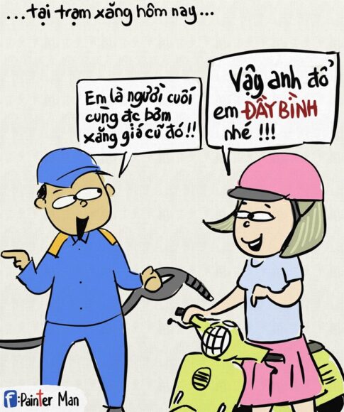 Ảnh đổ xăng tại trạm xăng hôm nay