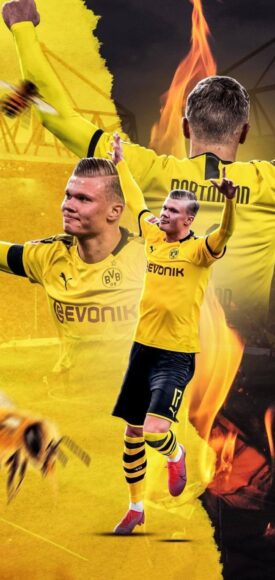 ảnh nền Erling Haaland cháy lên