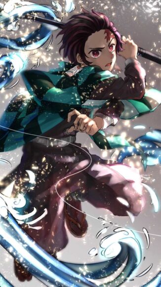 ảnh tanjiro đẹp cá tính cận chiến cực đẹp